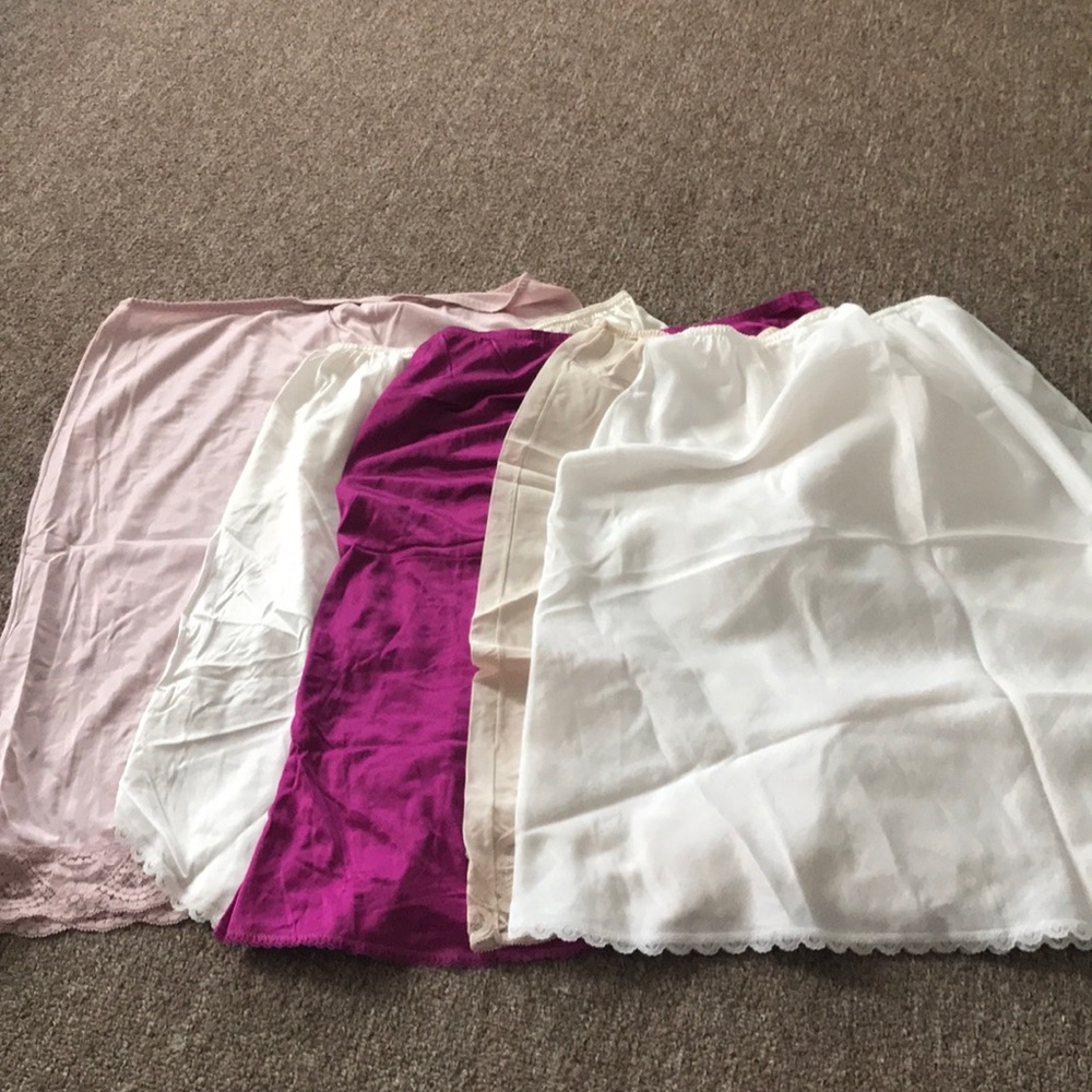 🍆 5 vintage slips